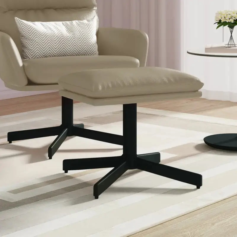 Poefs met metalen poten voor een modern en comfortabel interieur - Cappuccino / 1 - Poefs