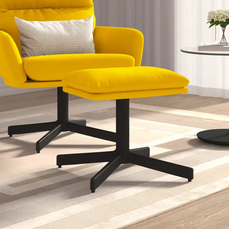 Poefs met metalen poten voor een modern en luxe interieur - Geel / 1 - Poefs