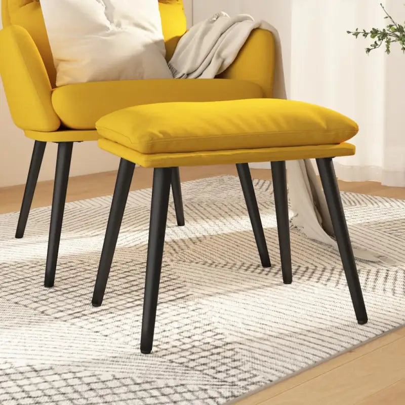 Poefs Metalen Poten voor een Modern en Comfortabel Interieur - Mosterdgeel / 1 - Poefs