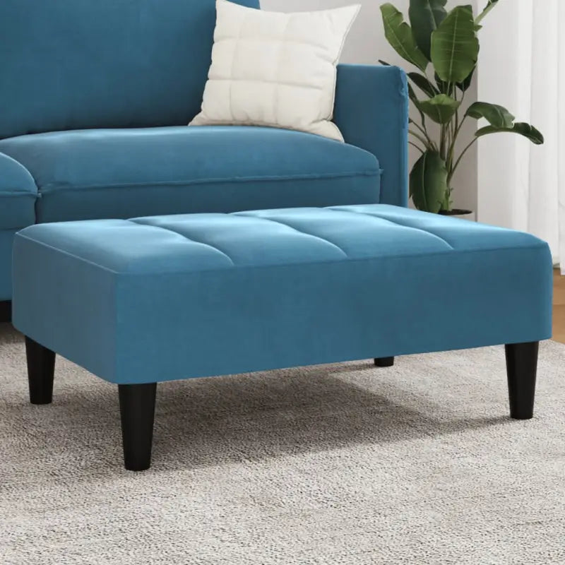 Poefs Zachte Fluwelen Voetenbank voor Modern Interieur - Blauw / 1 - Poefs