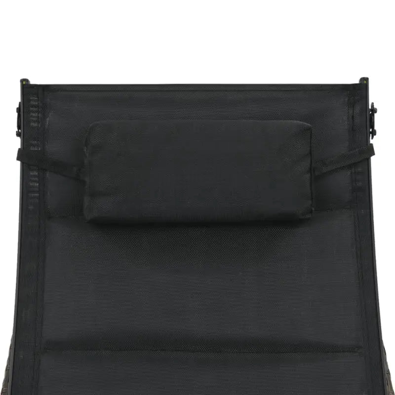 Poly Rattan Ligstoel met Textileen Stof en Katoen Vulling - Ligstoelen