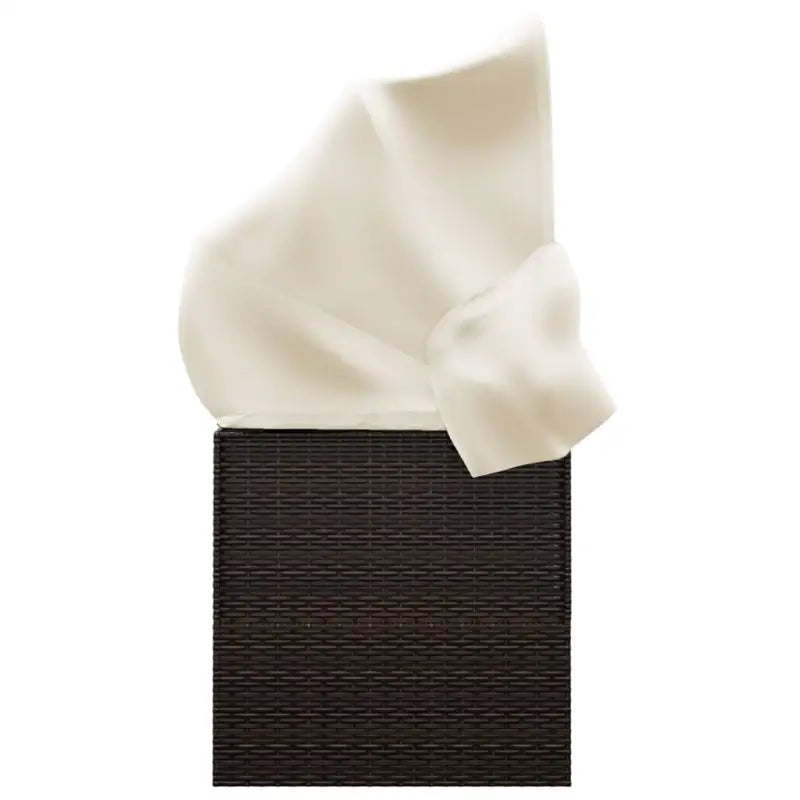 Poly Rattan Ligstoelen met Luifel en Kussens voor Buitenplezier - Ligstoelen