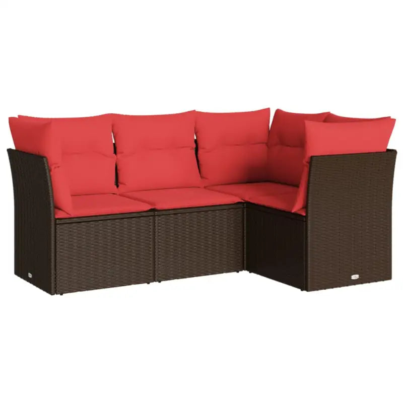 Poly Rattan Loungeset met comfortabele zitervaring en gepoedercoat staal - Tuinsets
