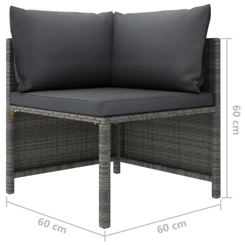 Poly rattan loungeset met diepte zitting en comfortabel materiaal vulling - Tuinsets