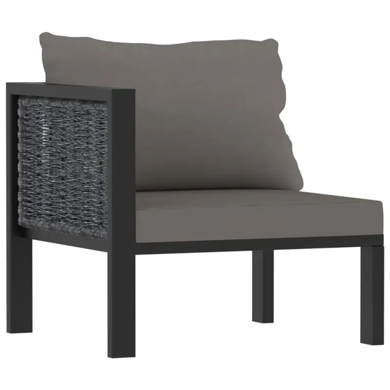 Poly rattan loungeset met gehard glas en dikte kussen voor tuin of terras - Tuinsets