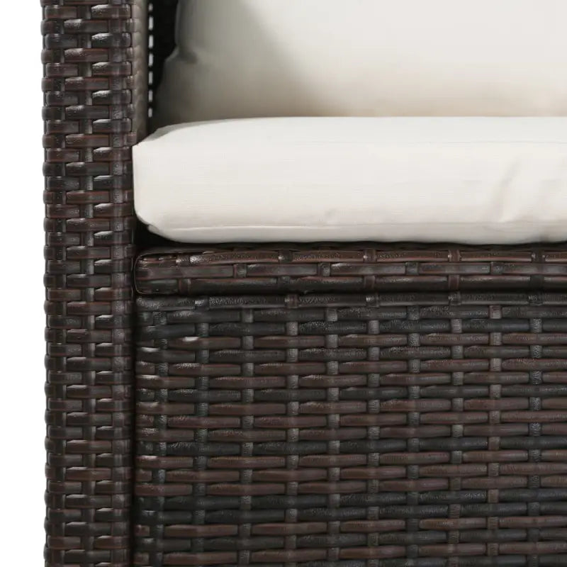 Poly rattan loungeset met gepoedercoat staal en brede zittingstijl - Tuinsets