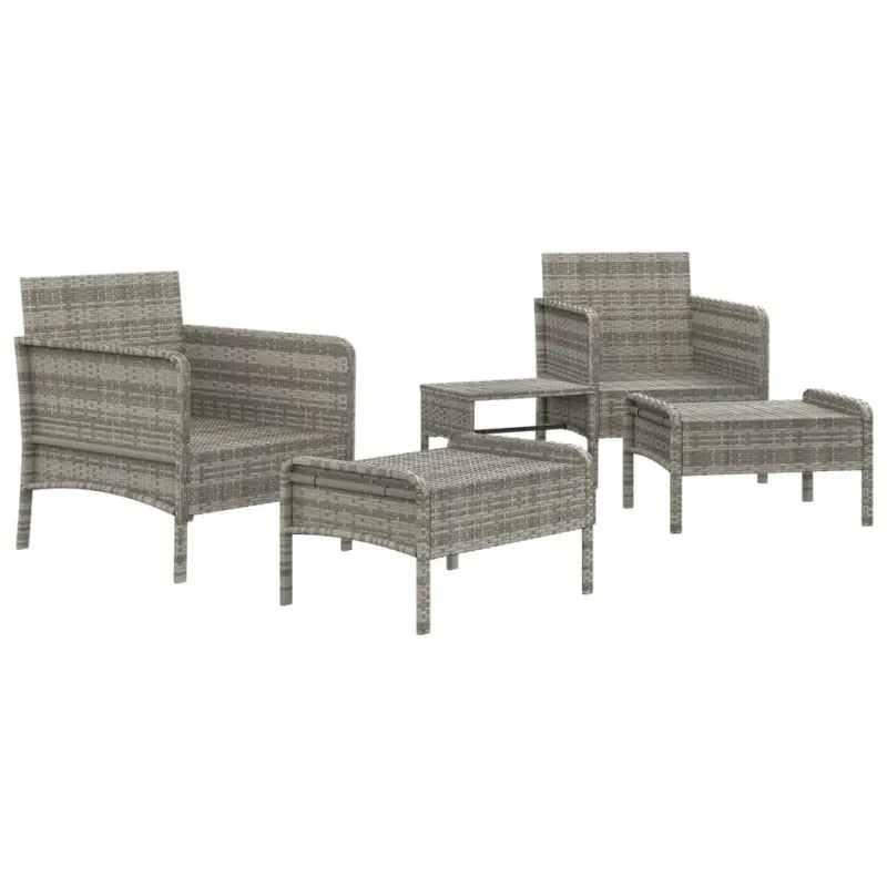 Poly rattan loungeset met metalen frame en diepte zitting voor buiten - Tuinsets