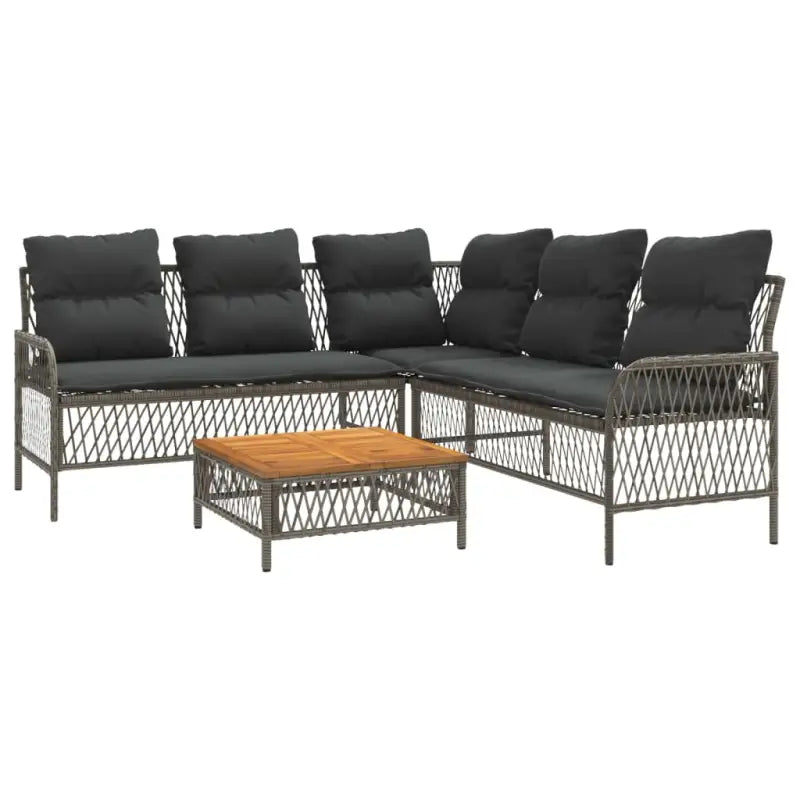 Poly rattan loungeset voor comfortabele zitervaring met wasbare hoes - Tuinsets