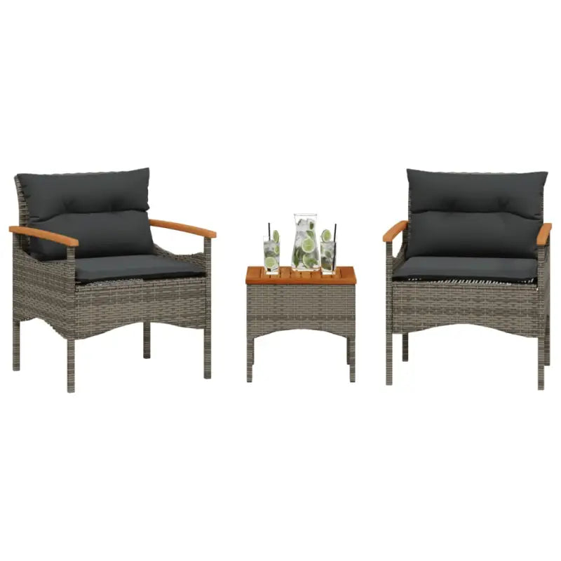 Poly Rattan Loungeset voor een comfortabele zitervaring en eenvoudig schoonmaken - Tuinsets