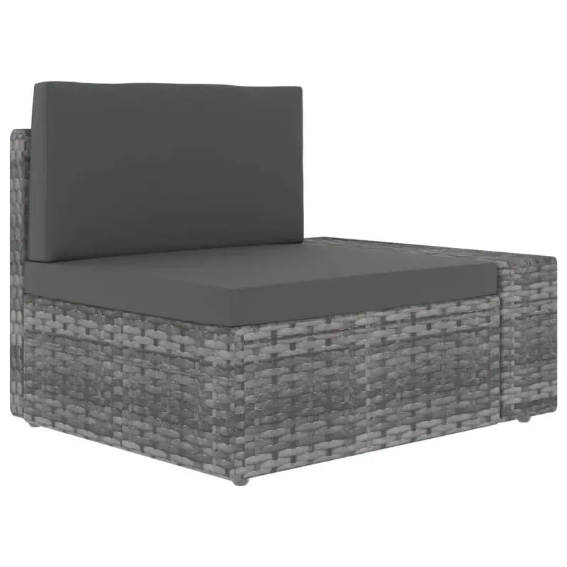 Poly Rattan Loungeset voor Tuin met Comfortabele Afmetingen Rugkussen - Tuinsets