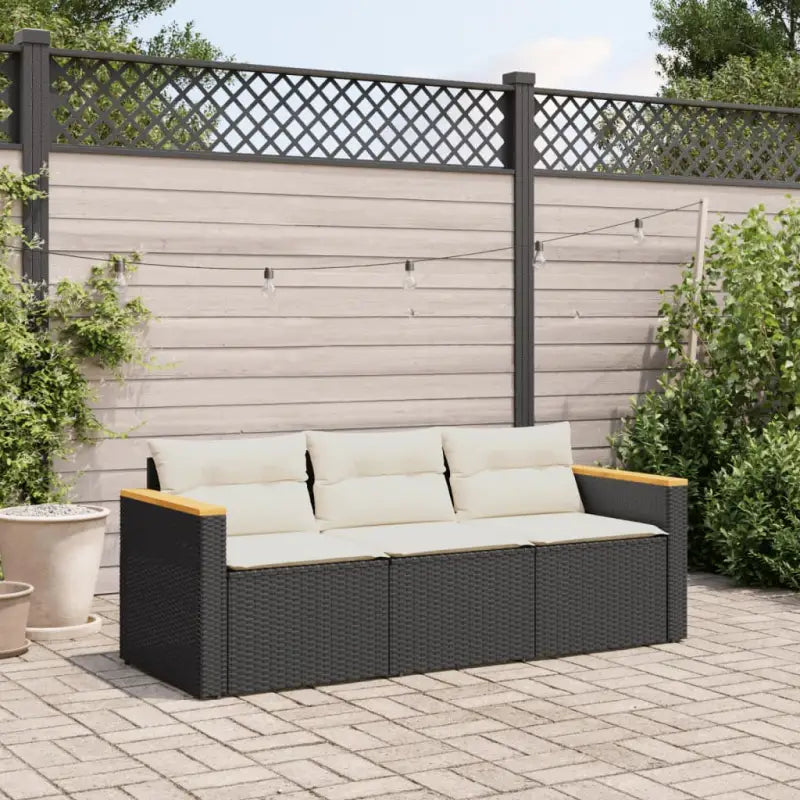 Poly rattan tuinbank met comfortabele zitervaring en wasbare hoes - Loungebanken