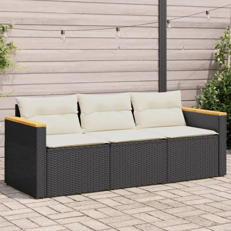 Poly rattan tuinbank met comfortabele zitervaring en wasbare hoes - Loungebanken