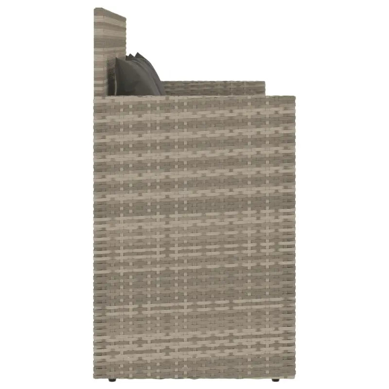 Poly rattan tuinbank met waterdichte zak voor andere spullen en kussens - Tuinbanken