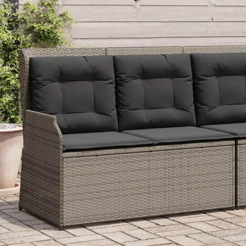 Poly rattan tuinbank voor een comfortabele zitervaring met wasbare hoes - Grijs / 1 / Hoekbank (rechterarmleuning)