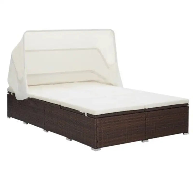 Poly Rattan Tuinbed met Luxe Tweepersoons Ligbed voor Buitenplezier - Tuinbedden