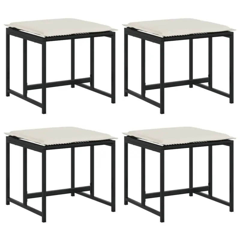 Poly rattan tuinkrukken voor een comfortabele zitervaring met wasbare hoes - Tuinpoefs