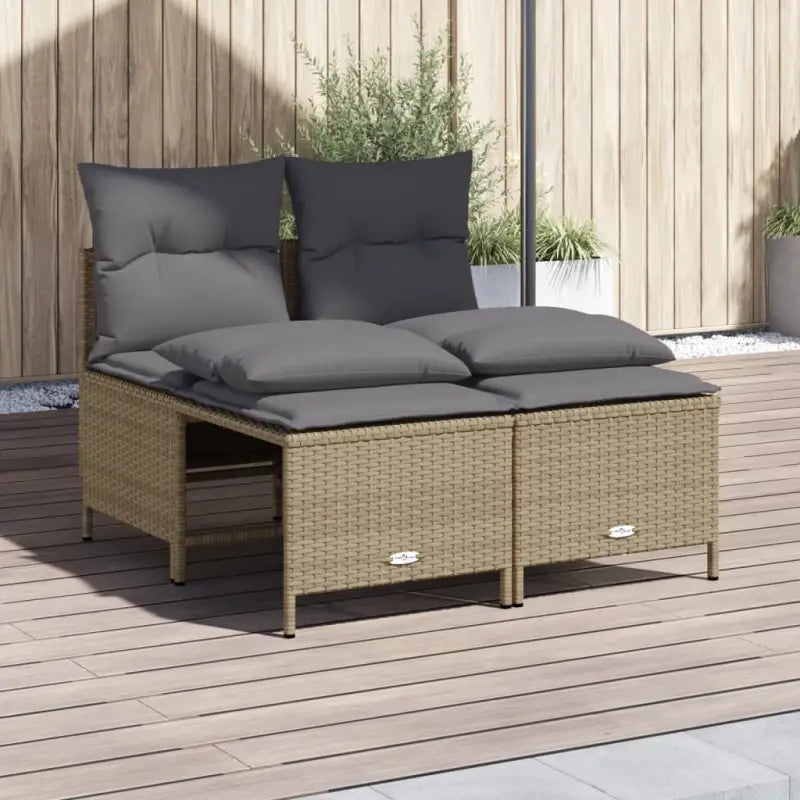 Poly rattan tuinset met comfortabele zitervaring en wasbare hoes - Tuinsets