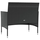 Poly rattan tuinset met ruime zittingsdiepte en breedte voor ontspanning - Tuinsets