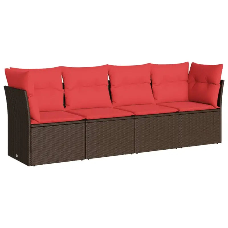 Poly Rattan Tuinset met Waterdichte Tas en Gepoedercoat Staal - Tuinsets