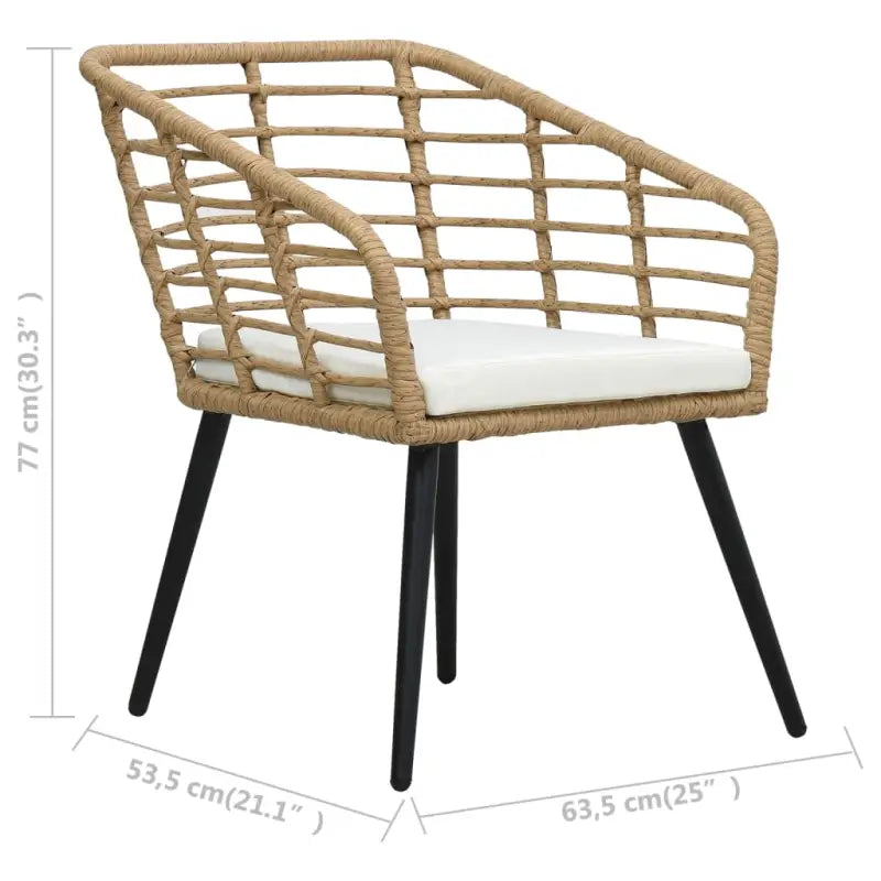 Poly Rattan Tuinset voor een rustieke buitenruimte - Tuinsets