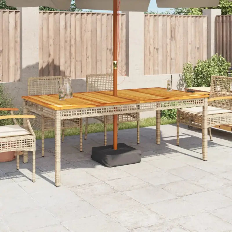 Poly Rattan tuintafel eenvoudig schoon voor gezellige tuin en terras momenten - Tuintafels