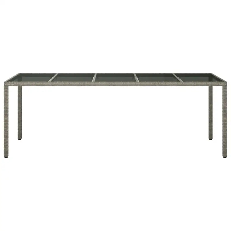 Poly rattan tuintafel met gehard glas voor stijlvolle buitenruimte - Tuintafels