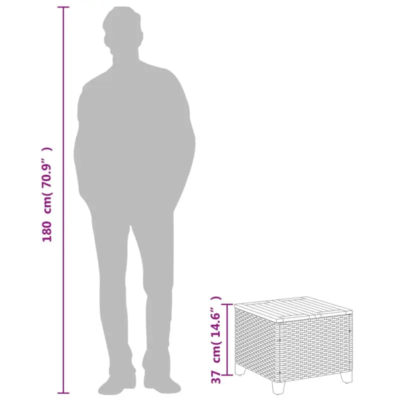 Poly rattan tuintafel voor eenvoudig schoonmaken en gezellige tuinmomenten - Tuintafels