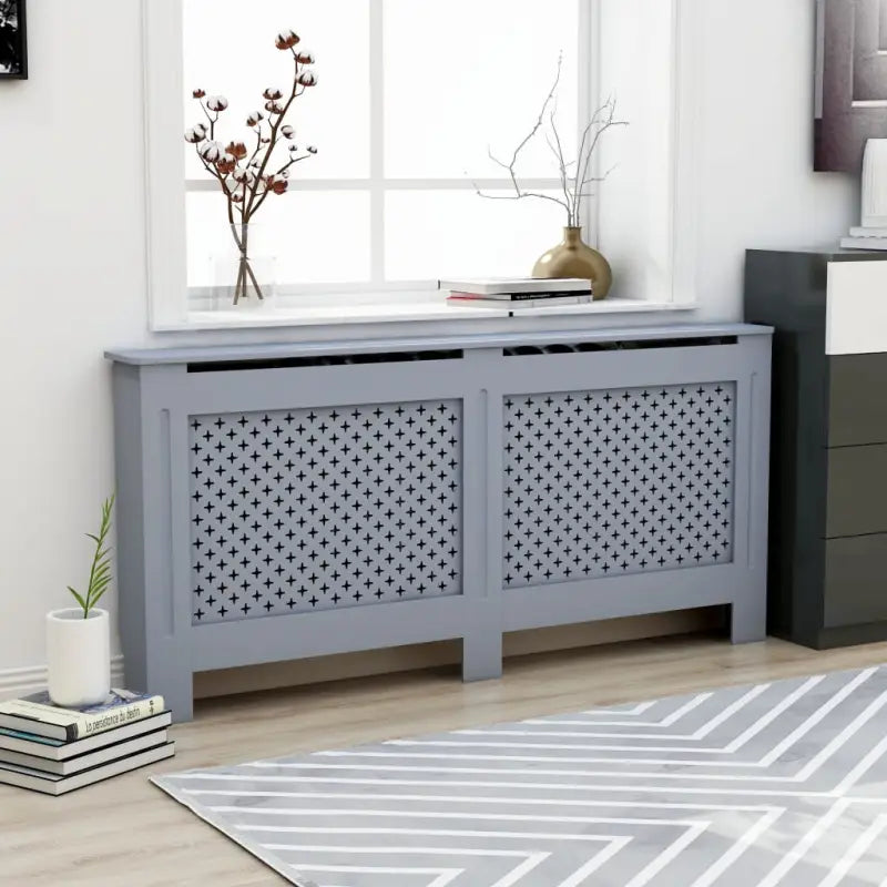Radiatorombouw van MDF voor een stijlvolle woonkamerafwerking - Antraciet / 172 x 19 x 81.5 cm / 1 - Accessoires