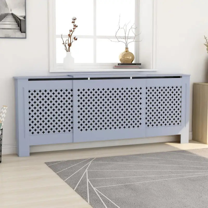 Radiatorombouw van MDF voor een stijlvolle woonkamerafwerking - Grijs / 205 x 20.5 x 81.5 cm / 1 - Accessoires