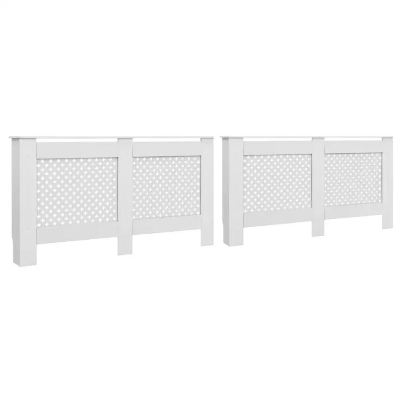 Radiatorombouw van MDF voor een stijlvolle woonkamerafwerking - Wit / 152 x 19 x 81.5 cm / 2 - Accessoires