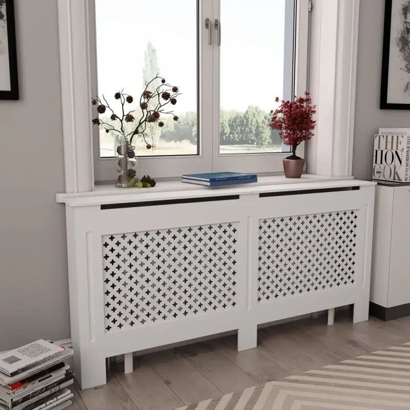 Radiatorombouw van MDF voor een stijlvolle woonkamerafwerking - Wit / 172 x 19 x 81.5 cm / 1 - Accessoires