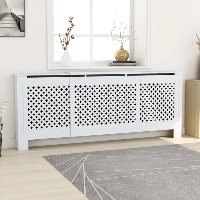 Radiatorombouw van MDF voor een stijlvolle woonkamerafwerking - Wit / 205 x 20.5 x 81.5 cm / 1 - Accessoires