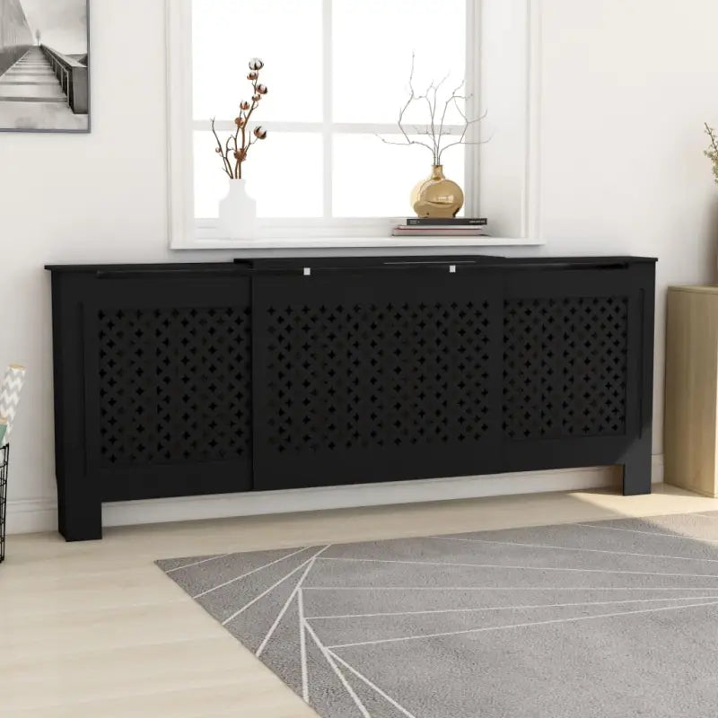 Radiatorombouw van MDF voor een stijlvolle woonkamerafwerking - Zwart / 205 x 20.5 x 81.5 cm / 1 - Accessoires