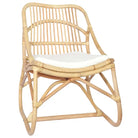 Rattan Fauteuil met Linnen Kussen voor een Charmante en Comfortabele Ruimte - Naturel / 1 - Fauteuils & Relaxfauteuils