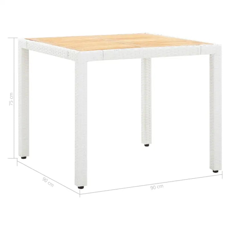 Rattan tuinset met massief acaciahout voor buiten dineren en relaxen - Tuinsets