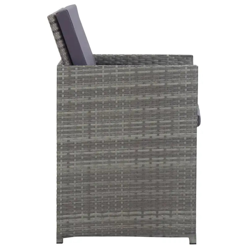 Rattan Tuinset voor Eten En Ontspanning in Moderne Stijl - 8x Fauteuil + 4x voetensteun + Tafel - Tuinsets