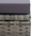 Rattan Tuinset voor Eten En Ontspanning in Moderne Stijl - 8x Fauteuil + 4x voetensteun + Tafel - Tuinsets