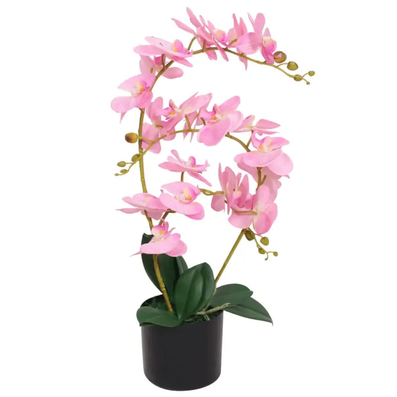 Realistische orchidee kunstplant voor een groene touch in huis of kantoor - Roze / 65 cm / 1 - Kunstplanten