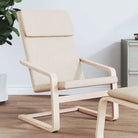 Relaxfauteuil met massief berkenhout voor ultiem comfort - Crème / 1 - Fauteuils & Relaxfauteuils