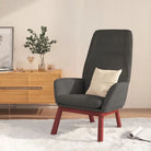 Relaxfauteuil met massief rubberwood voor ultiem comfort - Donkergrijs / 1 / Zonder voetensteun - Fauteuils &