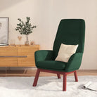 Relaxfauteuil met massief rubberwood voor ultiem comfort - Donkergroen / 1 / Zonder voetensteun - Fauteuils &