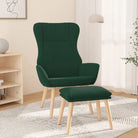 Relaxfauteuil met massief rubberwood voor ultiem comfort - Donkergroen / 1 / Met voetensteun - Fauteuils &