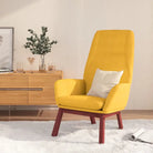 Relaxfauteuil met massief rubberwood voor ultiem comfort - Geel / 1 / Zonder voetensteun - Fauteuils & Relaxfauteuils