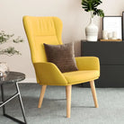 Relaxfauteuil met massief rubberwood voor ultiem comfort - Geel / 1 / Zonder voetensteun - Fauteuils & Relaxfauteuils