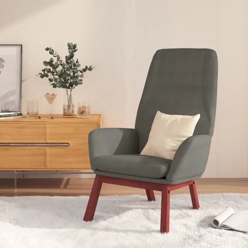 Relaxfauteuil met massief rubberwood voor ultiem comfort - Lichtgrijs / 1 / Zonder voetensteun - Fauteuils &