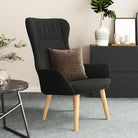 Relaxfauteuil met massief rubberwood voor ultiem comfort - Zwart / 1 / Zonder voetensteun - Fauteuils & Relaxfauteuils