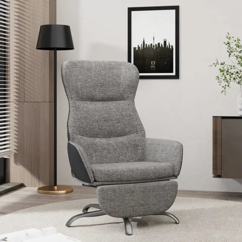 Relaxfauteuil met optimaal zitcomfort en graden draaibaar for extra comfort - Lichtgrijs / 1 / Met voetensteun