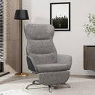 Relaxfauteuil met optimaal zitcomfort en graden draaibaar for extra comfort - Lichtgrijs / 1 / Met voetensteun