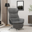 Relaxfauteuil met optimaal zitcomfort en graden draaibaar for extra comfort - Donkergrijs / 1 / Met voetensteun