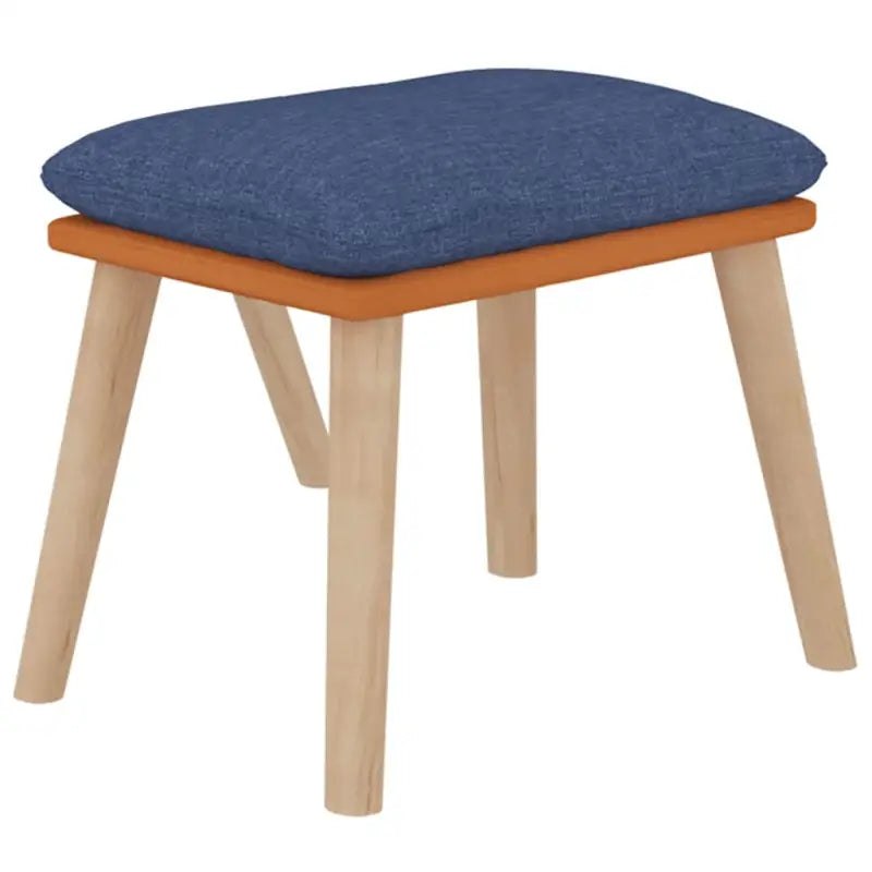 Relaxfauteuil met voetenbank van massief rubberwood en duurzaam materiaal - Fauteuils & Relaxfauteuils